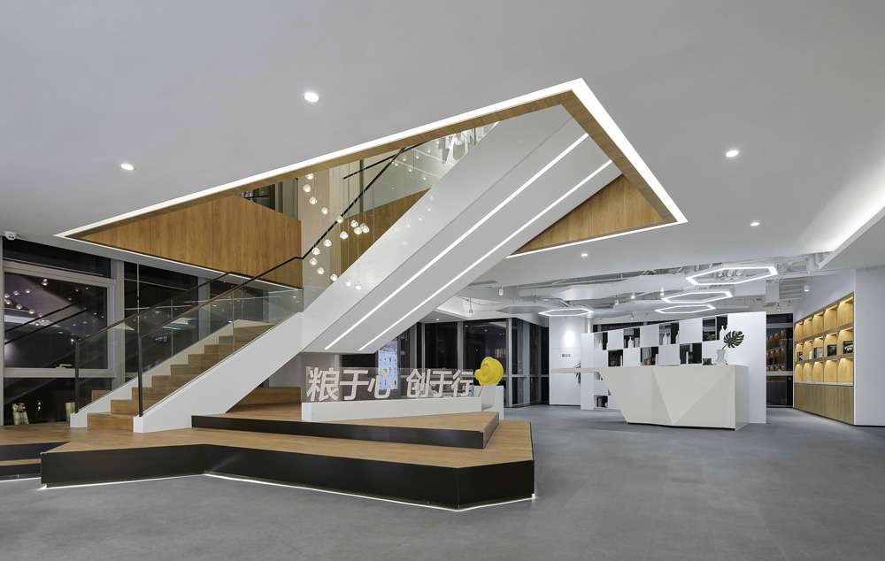 鄭州科技企業(yè)展廳裝修設計案例效果圖