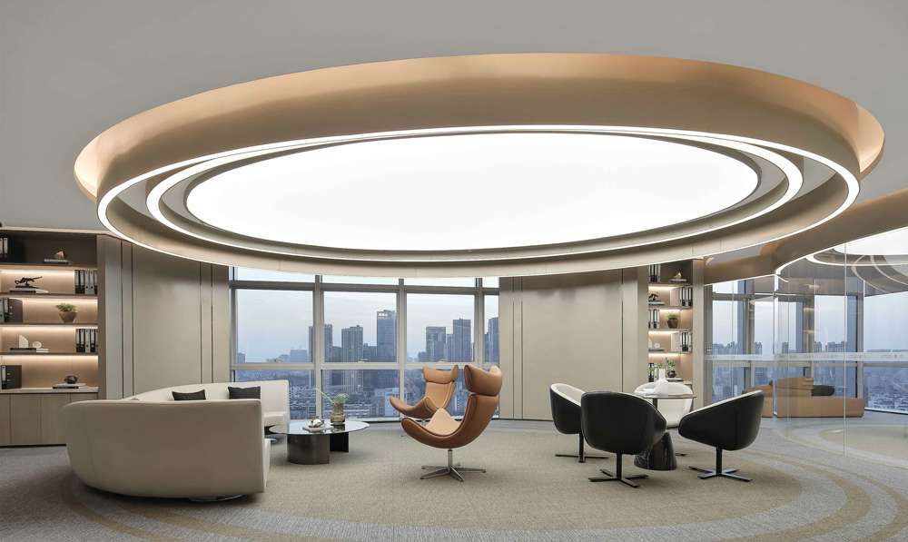 鄭州科技企業(yè)展廳裝修設計案例效果圖