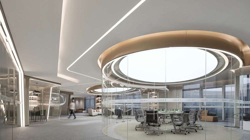 鄭州科技企業(yè)展廳裝修設計案例效果圖