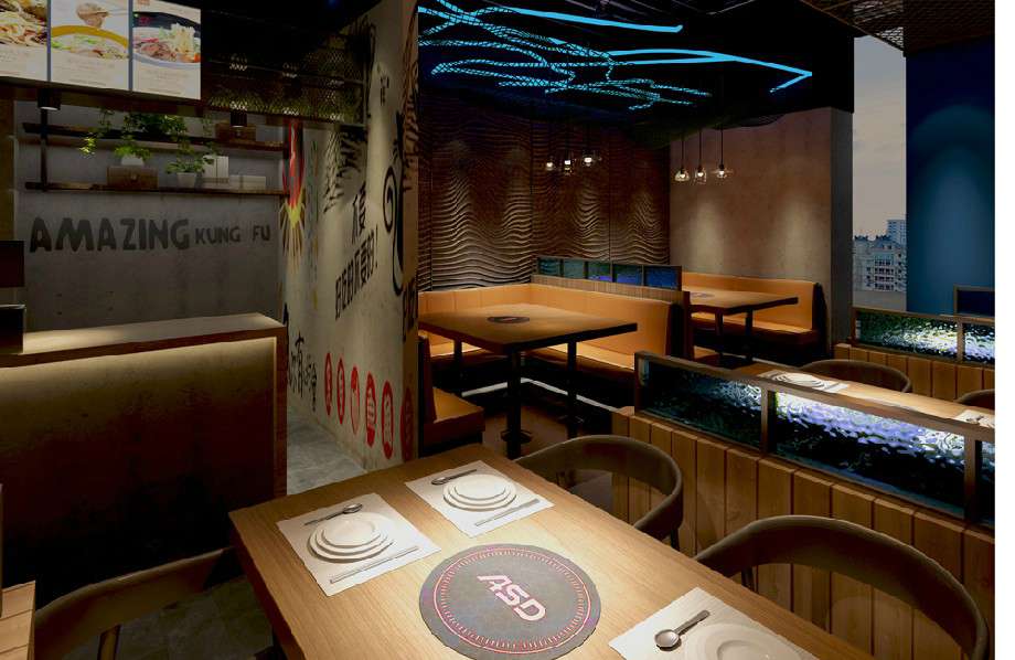 鄭州龍子湖800平米火鍋店裝修設計