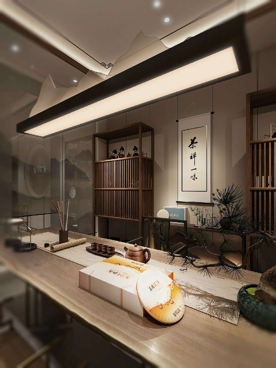 茶葉品牌形象店設(shè)計(jì)效果圖