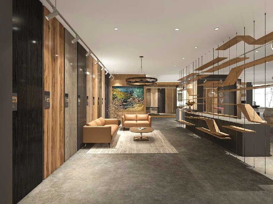 鄭州品牌地板專(zhuān)賣(mài)店裝修效果圖