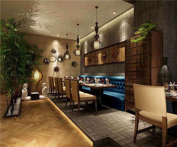 鄭州中式餐廳裝修設(shè)計效果圖