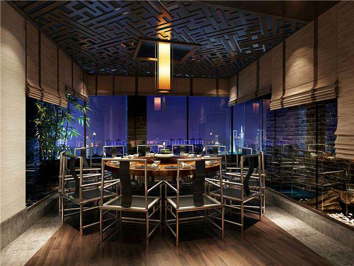 肥牛火鍋店裝修設(shè)計(jì)效果圖