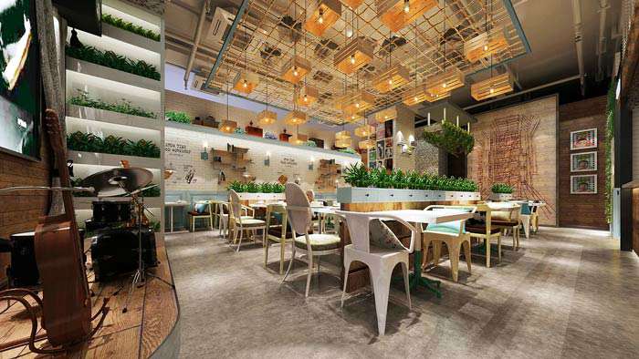 烤魚燒烤店裝修設(shè)計效果圖