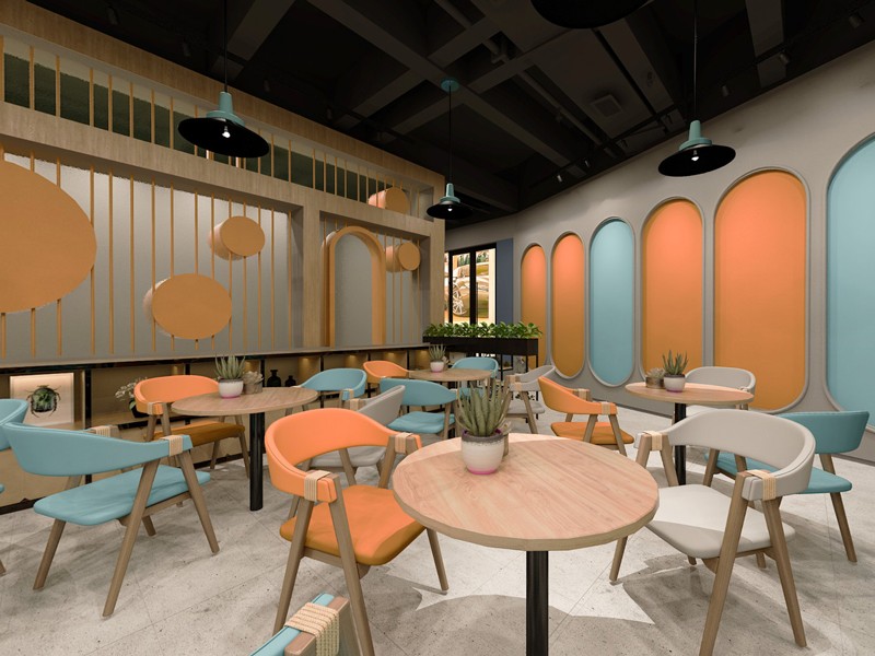 160平米咖啡廳裝修改造設(shè)計(jì)效果圖