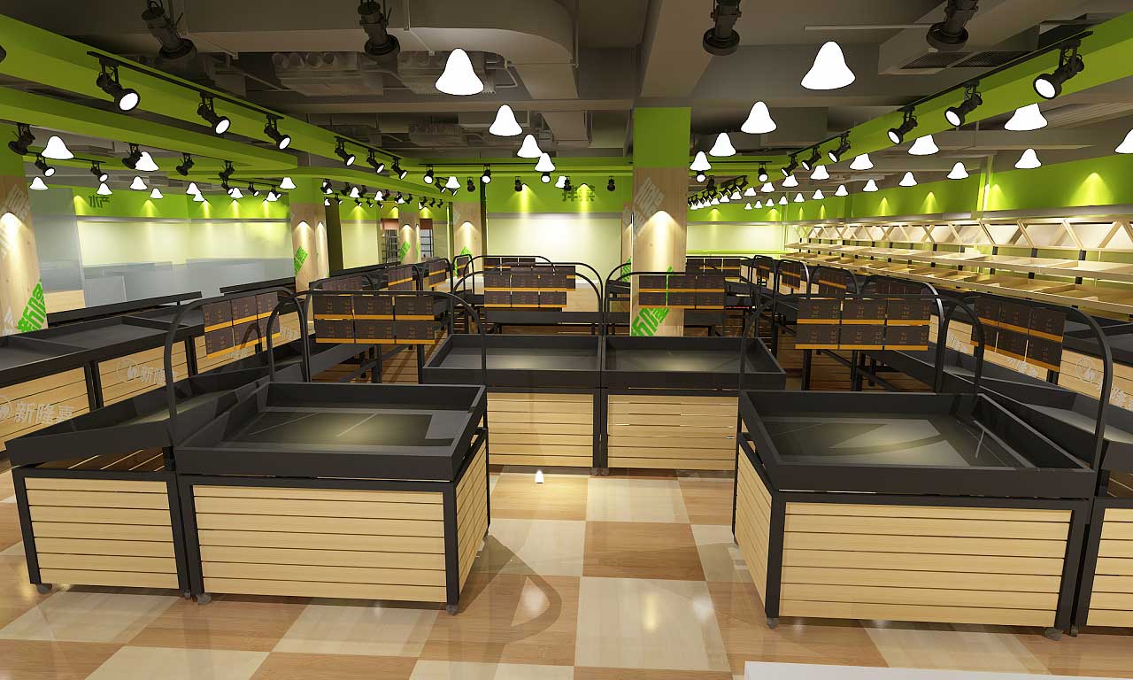 280平米鄭州生鮮超市裝修設計效果圖