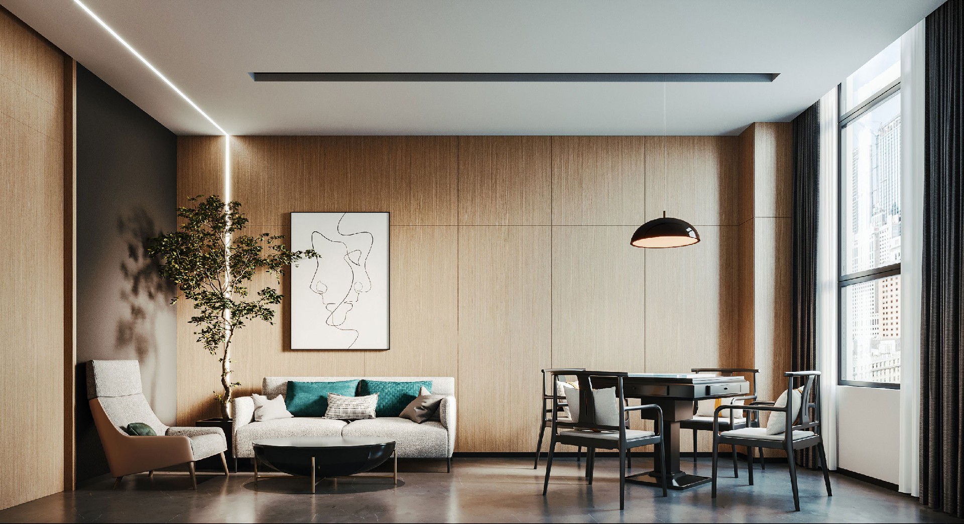 1300平米集團公司辦公室裝修設(shè)計效果圖