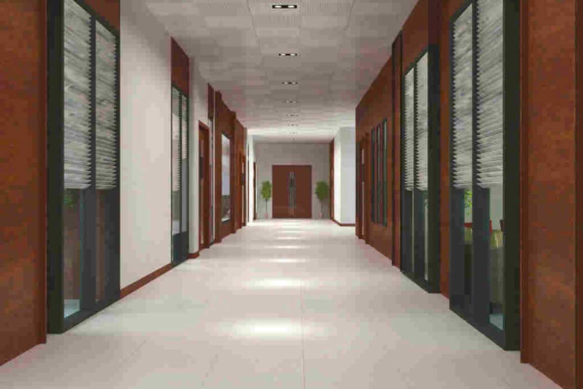 辦公室走廊設計效果圖-辦公室裝修走廊設計圖集