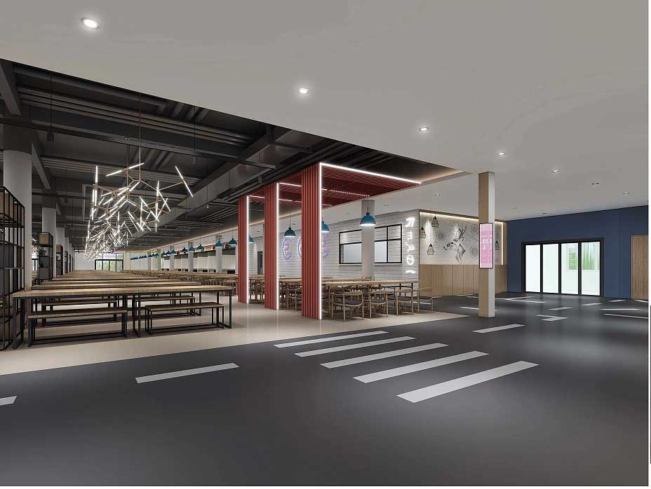 許昌學(xué)校食堂裝修設(shè)計(jì)效果圖