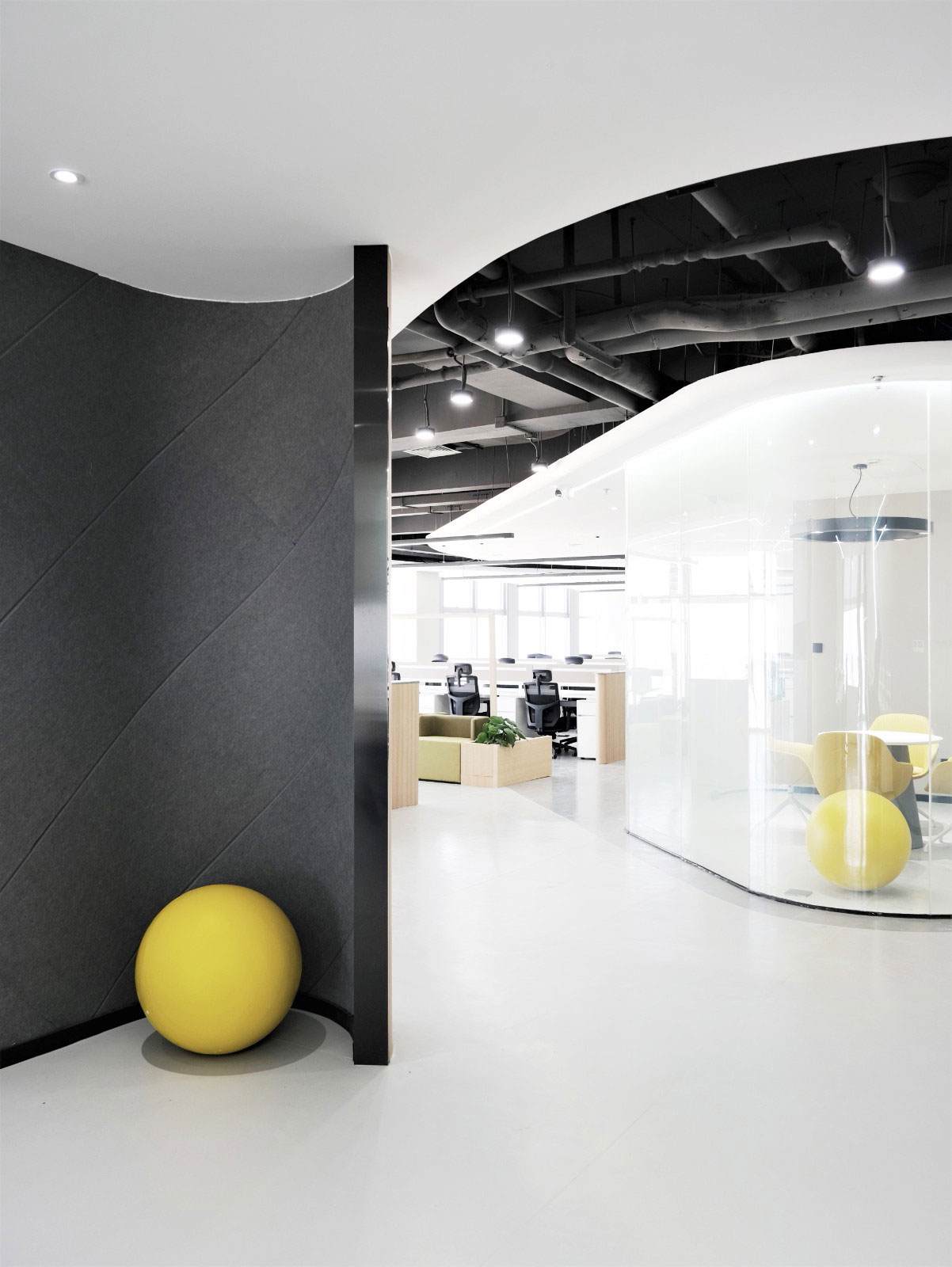 鄭州辦公室全案設(shè)計-1500平米裝修施工效果圖