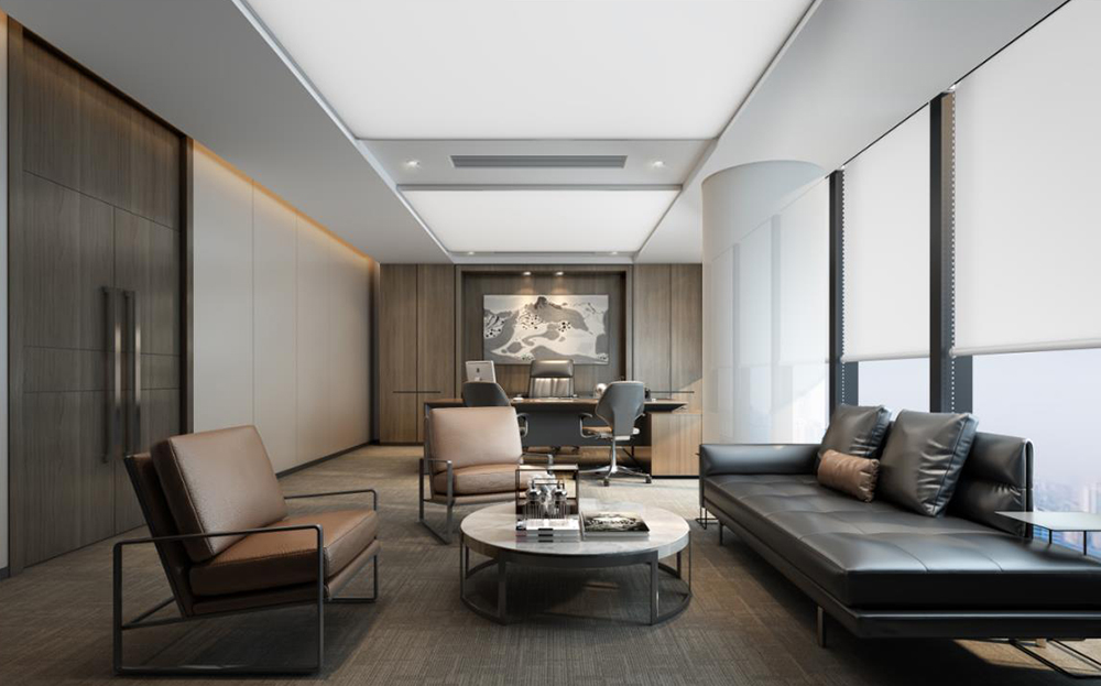 300平米實業(yè)公司辦公室設(shè)計效果圖