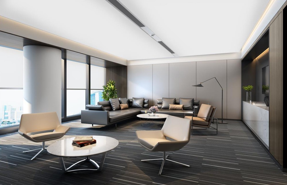 300平米實業(yè)公司辦公室設(shè)計效果圖