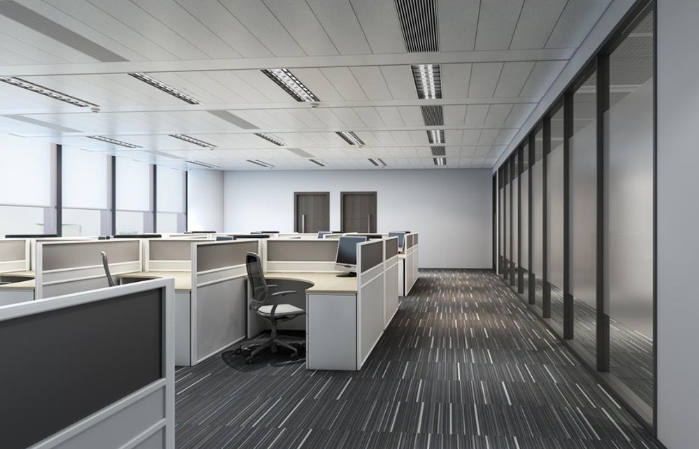 300平米實業(yè)公司辦公室設(shè)計效果圖