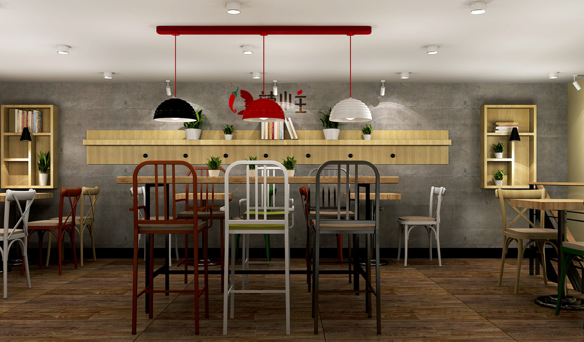 145平米麻辣燙餐飲店設(shè)計效果圖