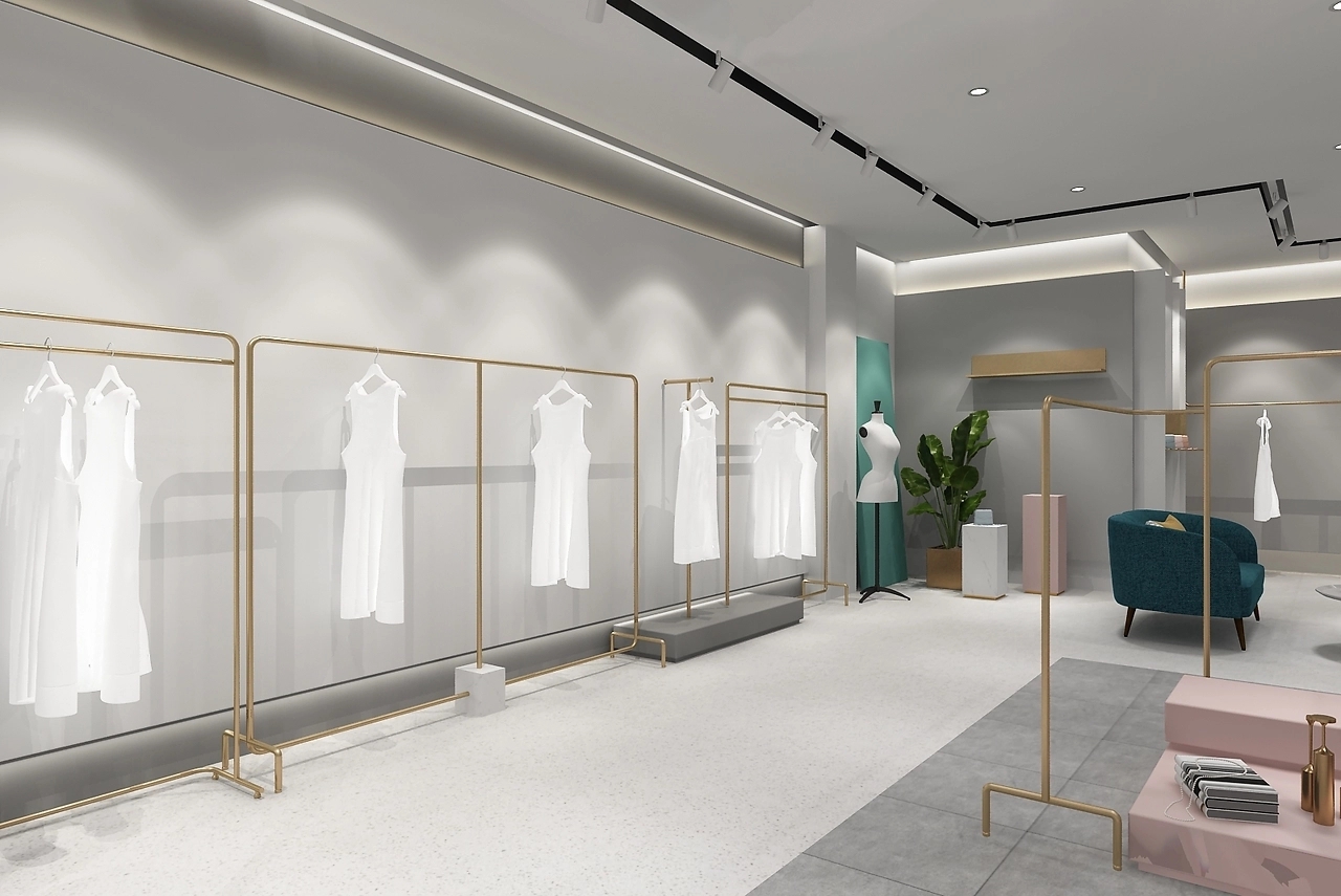 150平米商場女裝專賣店裝修設計效果圖