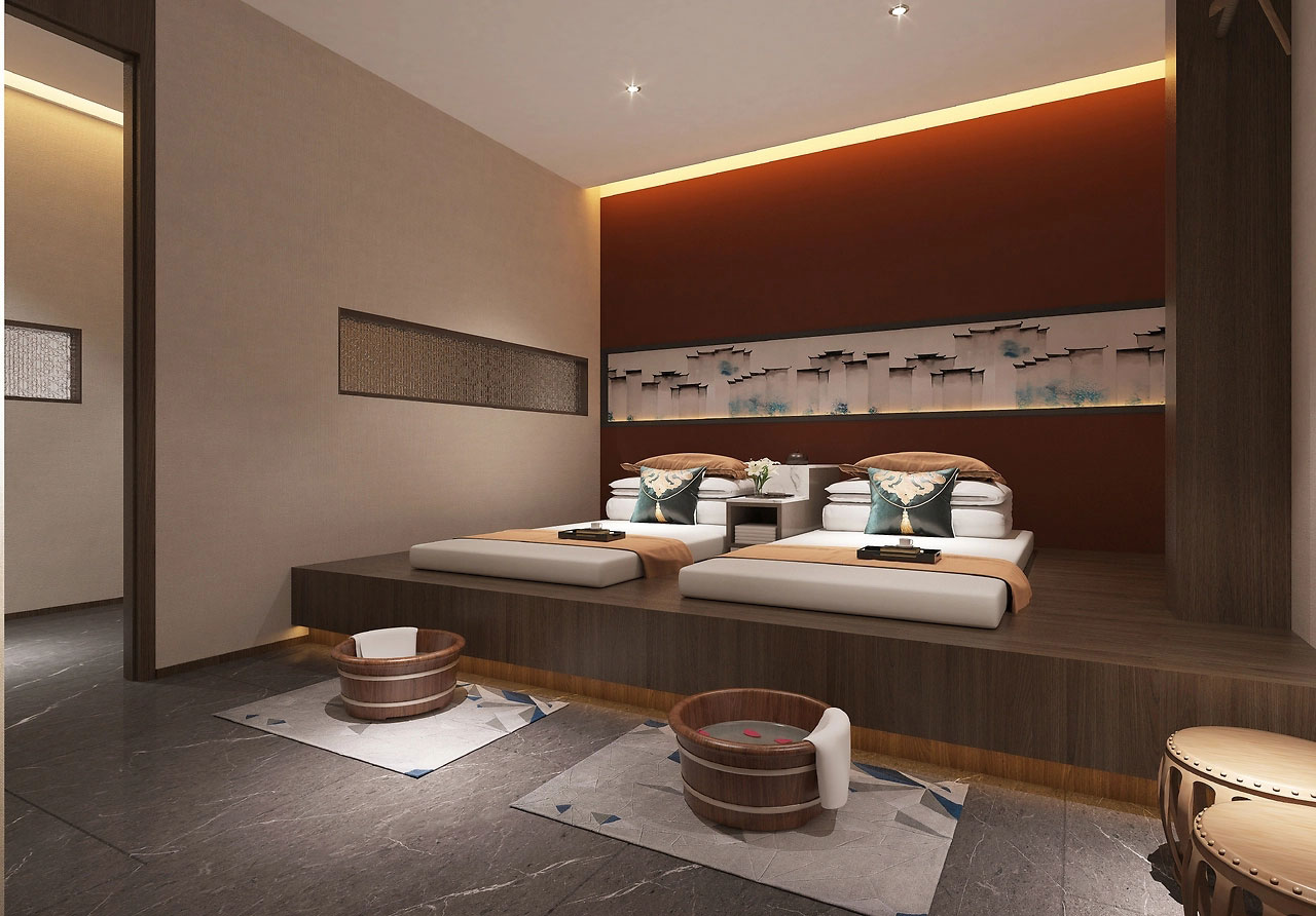 391平米鄭州足浴店設(shè)計裝修效果圖