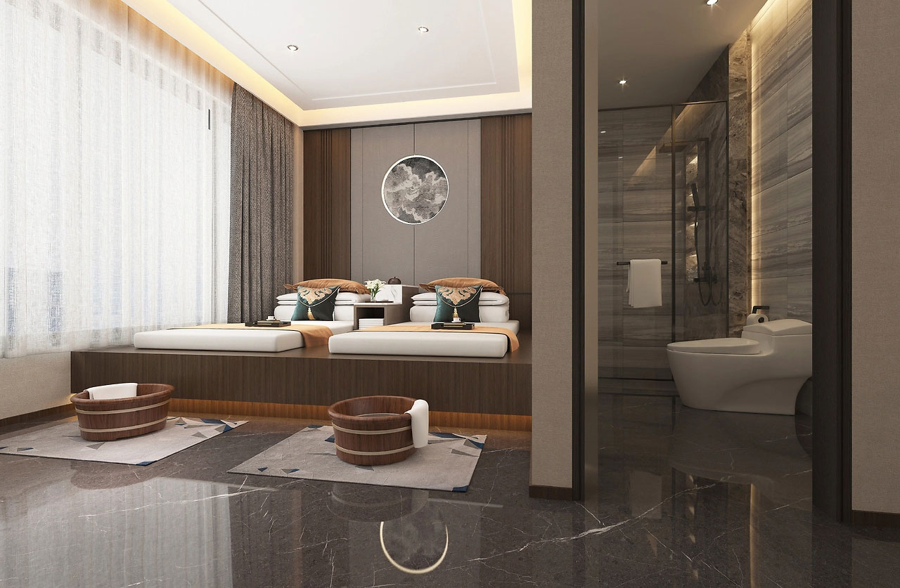 391平米鄭州足浴店設(shè)計裝修效果圖