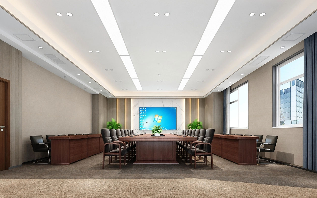 100平米鄭州會(huì)議室改造設(shè)計(jì)效果圖