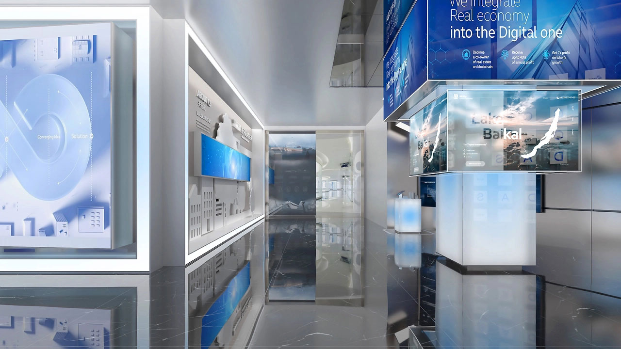 350平米焦作企業(yè)科技展廳設(shè)計效果圖