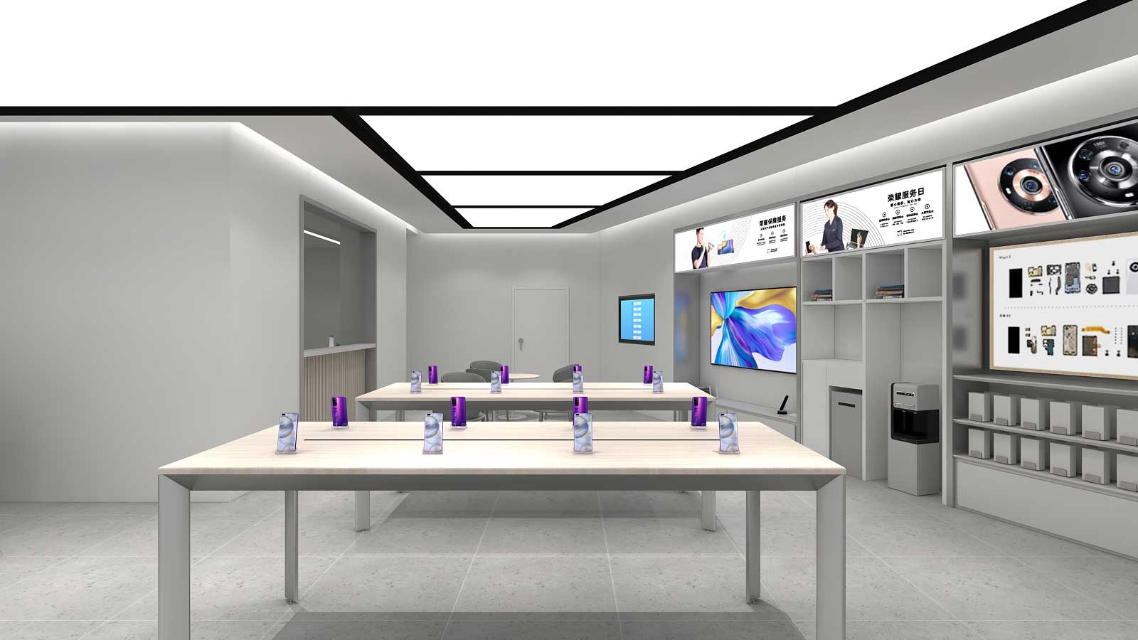 180平米榮耀手機(jī)體驗(yàn)店設(shè)計效果圖