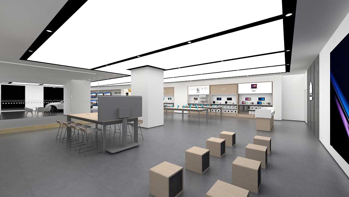 350平米洛陽華為手機(jī)體驗店設(shè)計效果圖