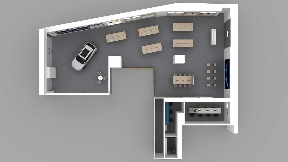 350平米洛陽華為手機(jī)體驗店設(shè)計效果圖