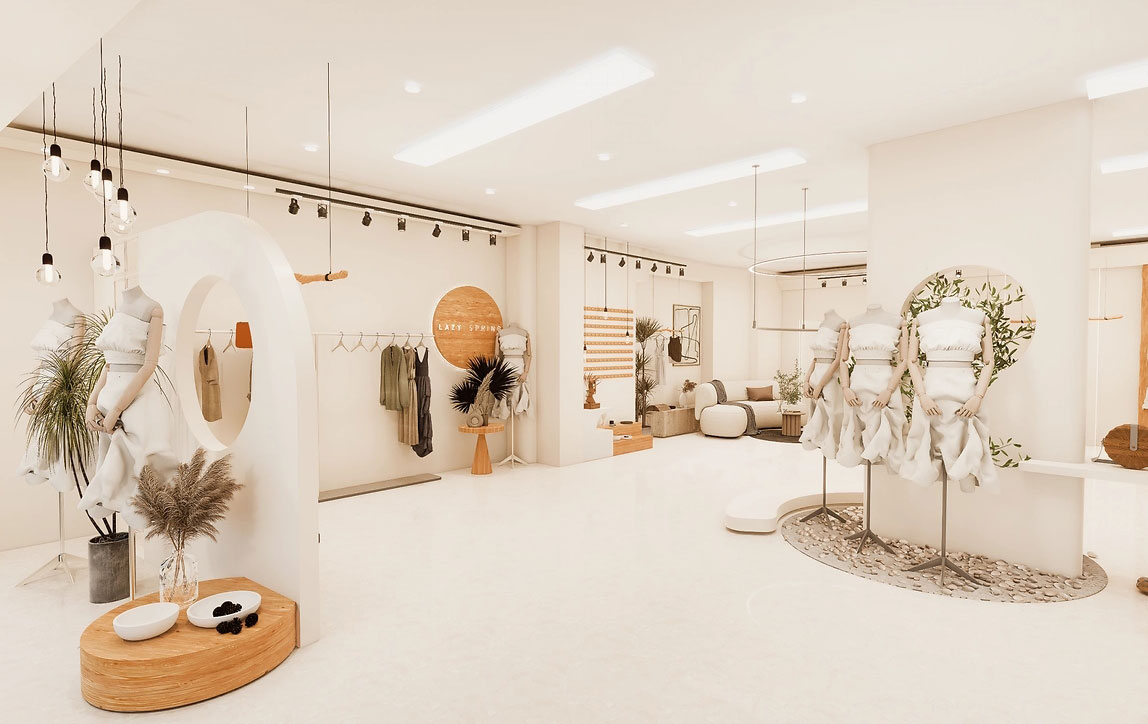 200平米鄭州服裝門店直播間設計效果圖