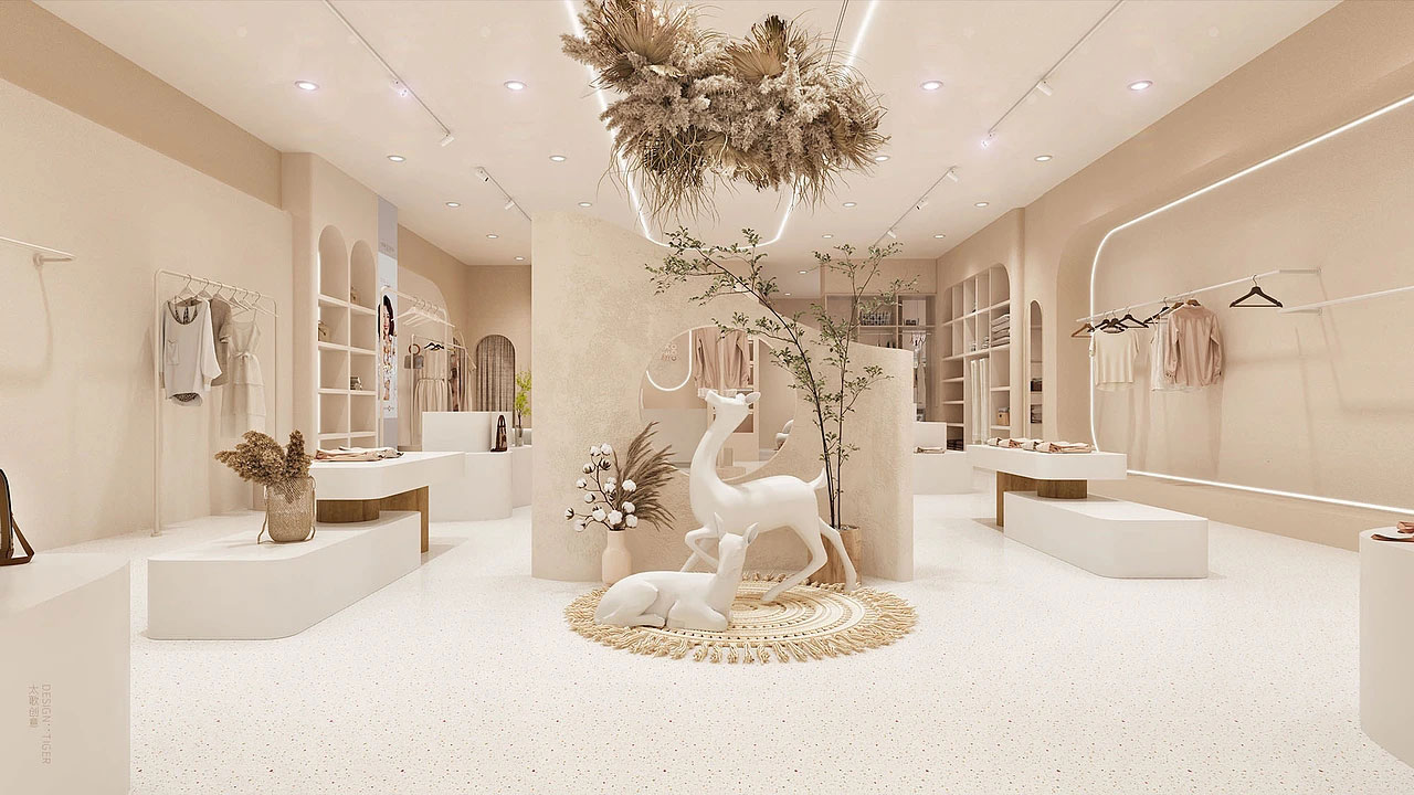 210平米鄭州女裝店面裝修設(shè)計效果圖