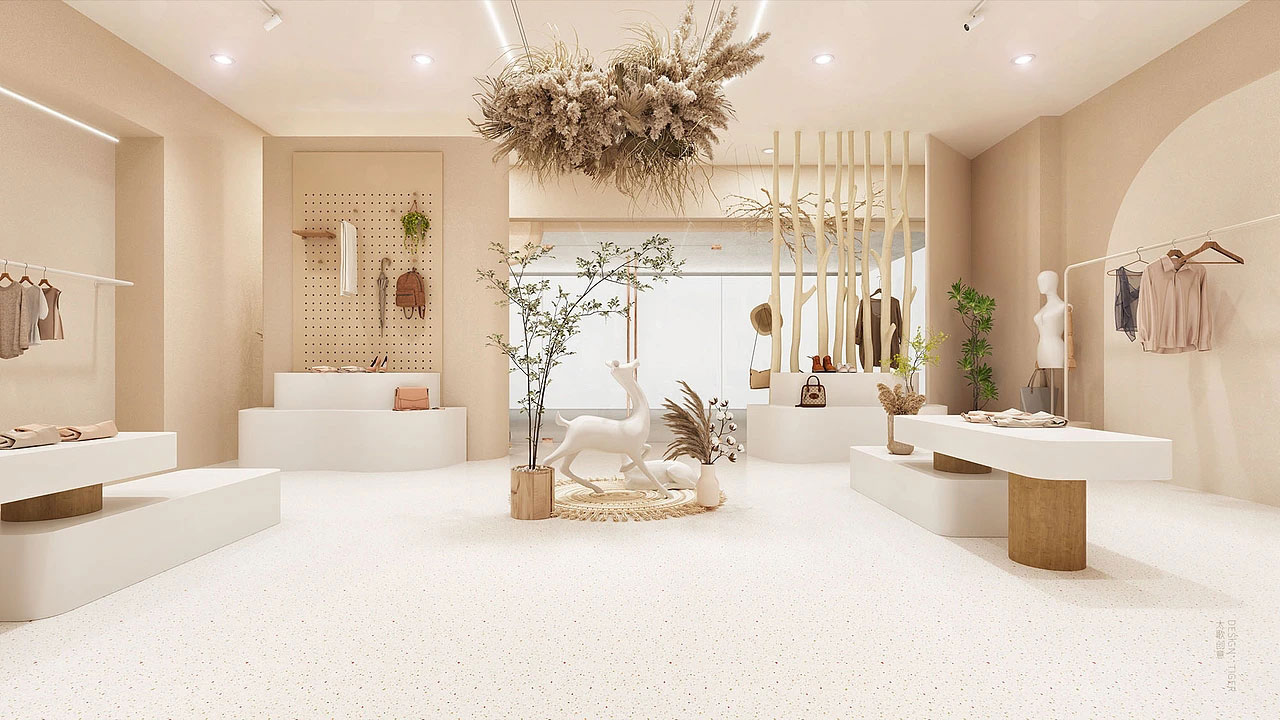 210平米鄭州女裝店面裝修設(shè)計效果圖