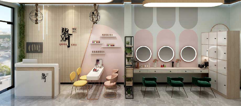 45平米美發(fā)店裝修設(shè)計裝修圖