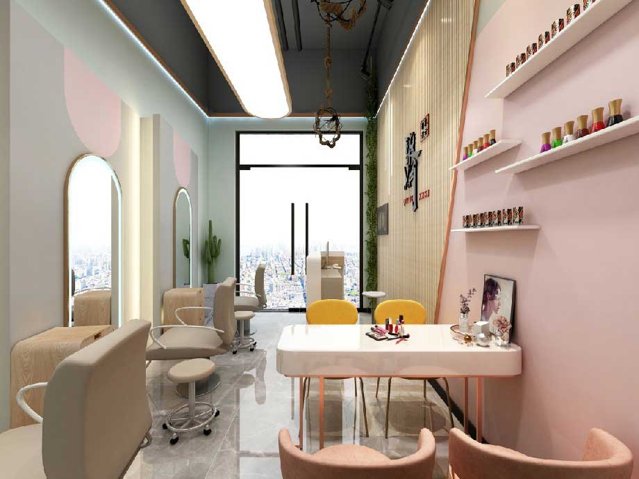 45平米美發(fā)店裝修設(shè)計裝修圖