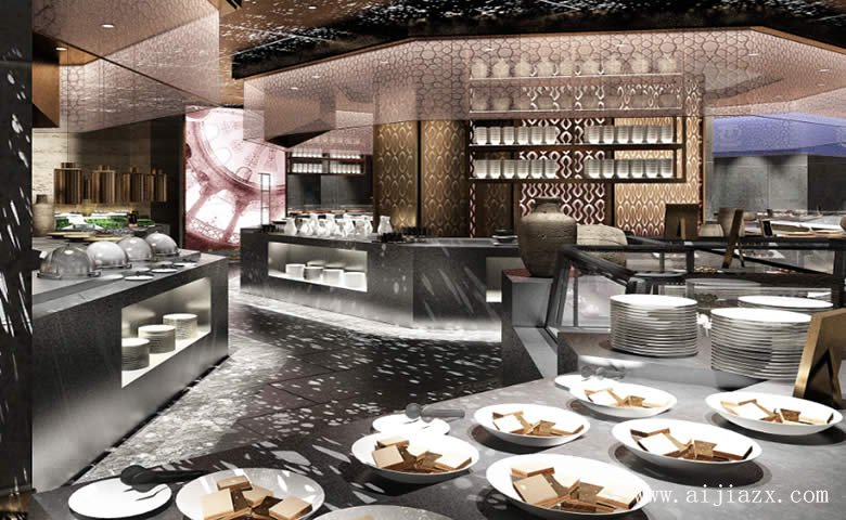 最具藝術創意自助餐館裝修效果圖