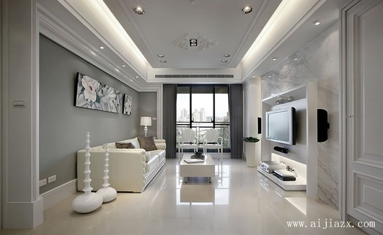 優(yōu)美大方的簡(jiǎn)歐風(fēng)格小戶(hù)型客廳裝修效果圖