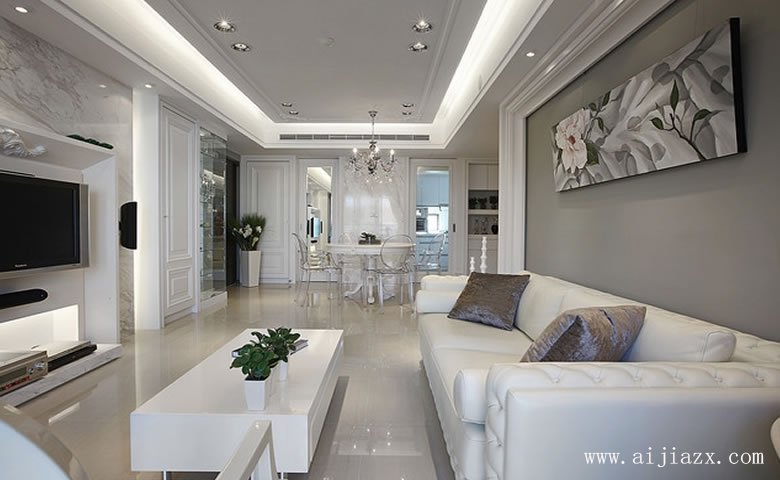 純凈唯美的簡(jiǎn)歐風(fēng)格小戶(hù)型客餐廳裝修效果圖