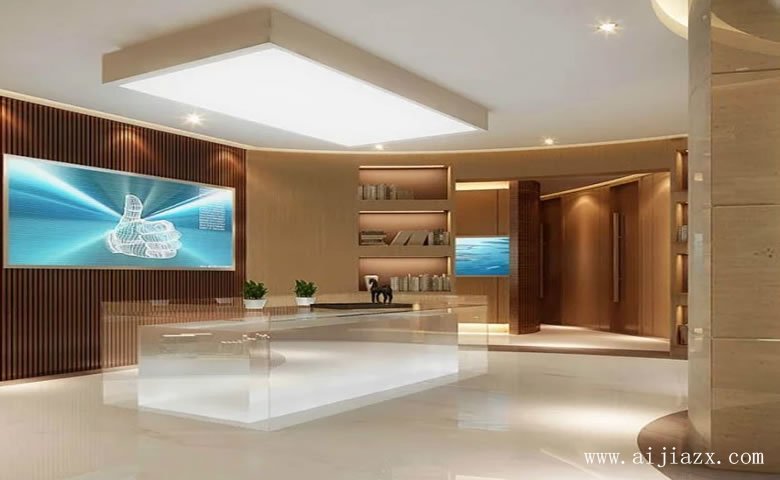 舒適大方的辦公室前廳裝修效果圖