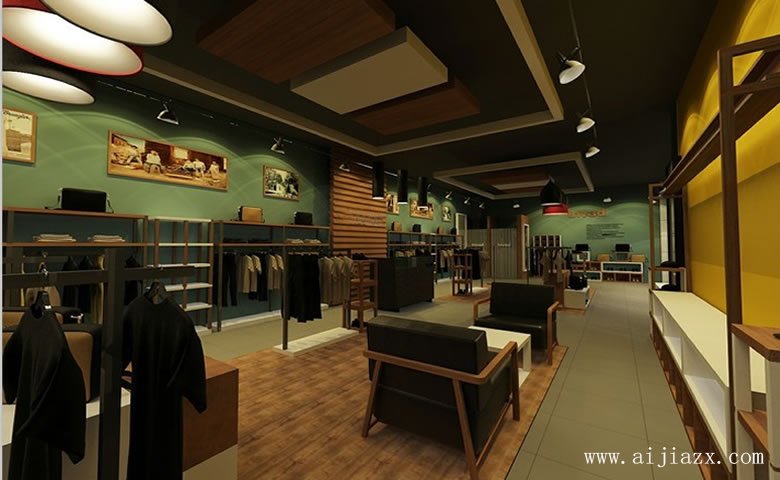 人文化實(shí)用的服裝專(zhuān)賣(mài)店鋪休息區(qū)裝修效果圖