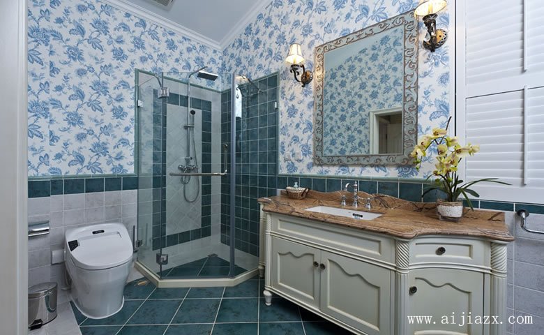  簡單舒適的地中海風格家裝衛生間裝修效果圖